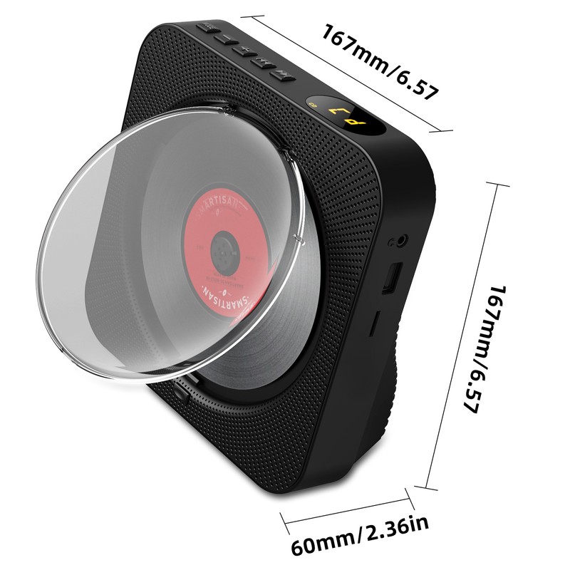 BT5.1 CD Player Portable Music Player FM Radio Desktop CD