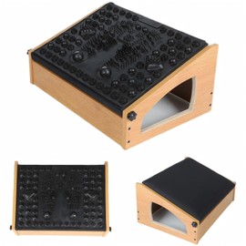 XINGMIAOWJ Ergonomic Foot Rest, 4 Adjustable Height Foot Stool,Footrest Under Desk， Flip Over Office Desk Foot Rest, Improving Posture, Promoting Blood Circulation（Natural）