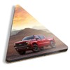 1 x Triangle Coaster - Red Pick Up Truck Sunset