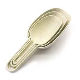 Starfrit Gourmet ECO - Set of 3 Measuring Scoops - 1.7 oz, 3.4 oz and 5.1 oz - Wheat Straw Fibers