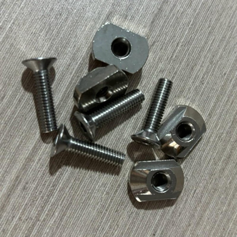 TOBEOME 4pcs M6 Hydrofoil T Nuts Brass Surf All Outdoor