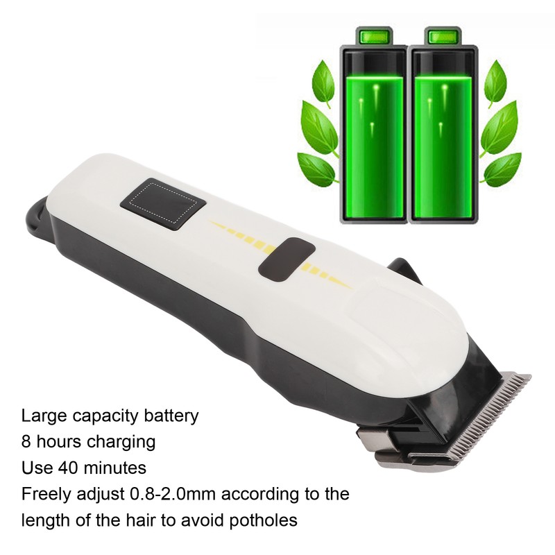 Electric Hair Clipper Low Noise LCD Display Ergonomic with Limiter