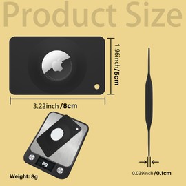 Dingfeiyu Airtag Wallet Holder Thinnest, Airtag Card Case for Purse, Handbag, Backpack, Clutch, Wristlet, Anti-Lost and Anti-Scratch (Black x 1)