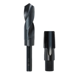 RURITKIT 3/4-14 NPT Pipe Tap and 59/64" drill Set, Carbon Steel Hand Threading Plumbing Tap Set for Plumbers Mechanics DIY Thread cutting tools