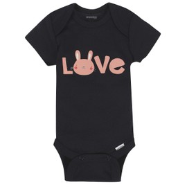 Onesies Brand Unisex Baby 3 Onesies 3 Pants Outfit Bundle Mix n Match Newborn to 12M, Pink Bunny Print