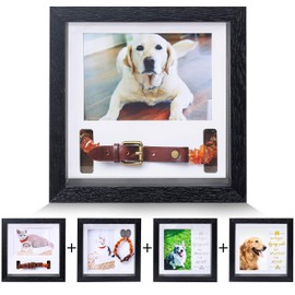 KCRasan Pet Picture Frame Memorial - Dog Memorial Sentiment Frame for Loss of Dog Gifts - Pet Collar Frame Remembrance Sympathy Cat Tribute Keepsake