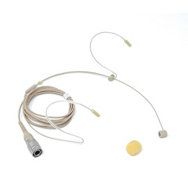 Audio Technica Double Earhook Headset Microphone w/ 4 pin mini XLR fits Audio Technica Wireless