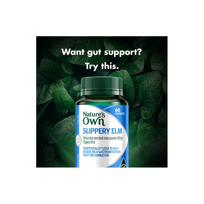 Nature's Own Slippery Elm 400Mg 60 Capsules