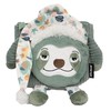 Les Déglingos Unisex Baby Chillos The Sloth Velvet Backpack, Green,