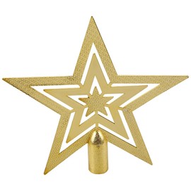 GLADFRESIT Golden Glitter Star Tree Topper - 20cm Christmas Decoration