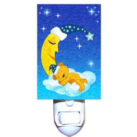 Gotham Decor Sleepy Celestial Teddy Bear Decorative Night Light
