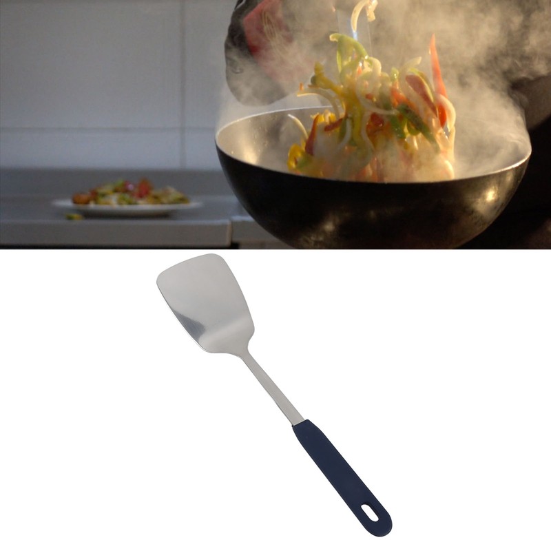 Cooking Spoon Rustproof Smoothly 304 Stainless Steel Spatula Skid Resistant