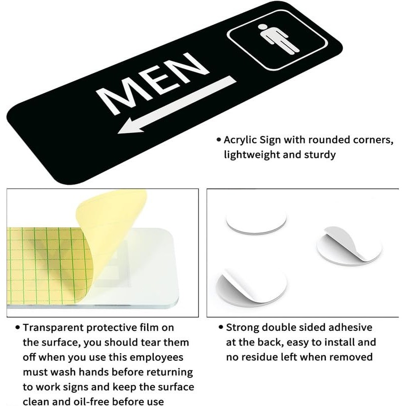 Hydration Station Door Sign - Highly Visible Plastic Placard Adhesive