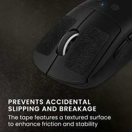 kwmobile Gaming Maus Grip Tape für Universal Wireless Mouse Mouse Grip - Rutschfestes Grip-Tape für PC Mouse - Maus Griffband in verschiedenen Größen - Schwarz
