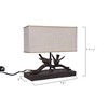 Creative Co-Op DE7675 Rustic Bird Lamp with Rectangle Shade 12.5"