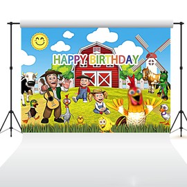 Farm Animals Birthday Background, Farm Birthday Party Decorations Banner, Birthday Photography Background, Birthday Party Background, Photo Props Birthday Decoration Photography