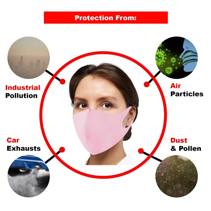 Generise Reusable Face Mask Stylish Face Mask x3 - Polyurethane