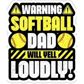 eden tee Softball Dad Men Softball Lover Fathers Day- 4x3 Vinyl Stickers, Laptop Decal, Water Bottle Sticker (Set of 3)