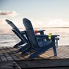 FUNBERRY Adjustable Folding Adirondack Chair with Retractable Ottoman, All Weather