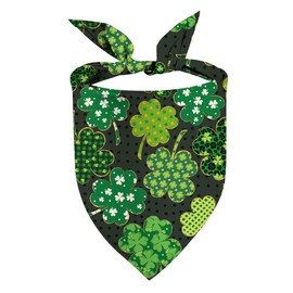 St. Patrick's Day Dog Bandanas, Green Lucky Grass Shamrock Dog Scarfs for Boy and Girl, Pet Scarves for Holiday Bandanas for Small Medium Large Dogs (St. Patrick's Day, One Size)