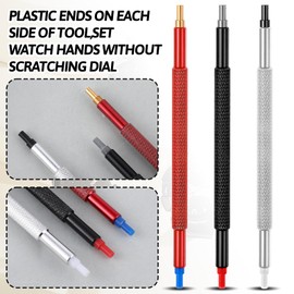 JJUNW 3 Pcs Watch Hand Press Tool, Watch Hand Removal Tool Crystal Press, Metal Watch Repair Tools Cleaning Kit for Wristwatch Watchmakers Multi Hole Sizes