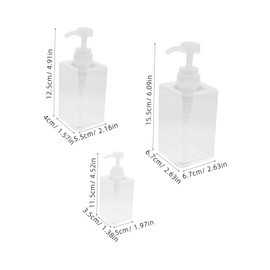 BIUDECO 3pcs Travel Soap Dispenser Set Transparent Bottles for Shampoo Lotion Conditioner Travel Containers for Bathroom and Kitchen Compact