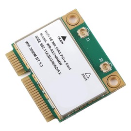 Bewinner PCIE WLAN Card, Triple Band Gigabit Wireless Network Card, 2400 Mbit/s WLAN Card BT5.2 MU MIMO PCIe WiFi 6E Adapter for WIN10 Laptop