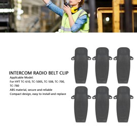 ciciglow 6Pcs Walkie Talkie Belt Clip, for HYT TC-610 TC-500S TC-508 TC-700 TC-780 Two Way Radio Belt Clip, Replacement Belt Clip, 6 Pieces Radio Belt Clips and 12 Screws, ciciglowpky7izaq0b