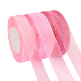 25 mm 45 m Organza Ribbon, 3 Rolls of Gift Ribbon, Chiffon Ribbon, Gift Ribbon, Gift Ribbon, Organza Ribbon, Organza Ribbons