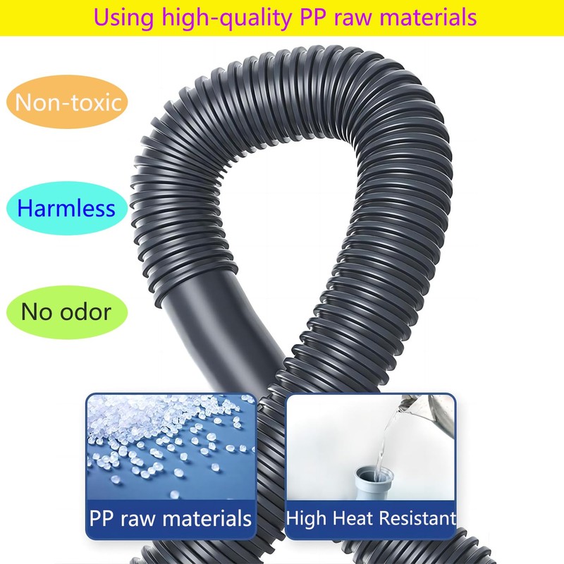 Qrity Flexible Waste Pipe, Sink Waste Pipe, Inner Diameter 45
