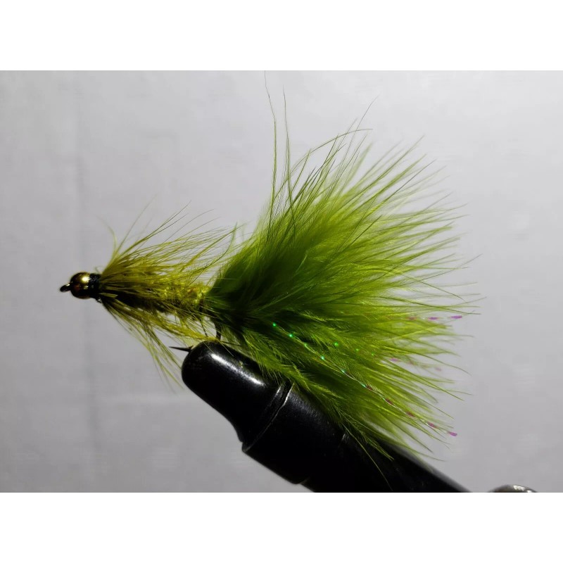 fly-- flies FLY-FLIES (** OLIVE WOOLLY BUGGER-BEADHEA