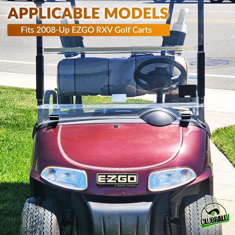 CLUBRALLY EZGO Front Name Plate, EZGO Emblem for 2008-Up RXV,