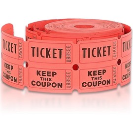 Double Ticket Roll - 2" x 2", Assorted Colors, 500 Pcs
