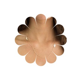 Allereya Vintage Layered Peace Dove Necklace Dove Bird Necklace Flying Swallow Necklace Sideway Dove Necklace Jewellery for Women and Girls, Metal