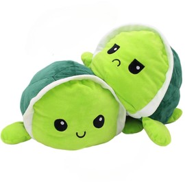 KUNSTIFY XXL Turtle Cuddly Toy Plush Toy for Girls Boys Women Children to Express Mood Gift for Girlfriend 40 cm (XXL Turtle Green)