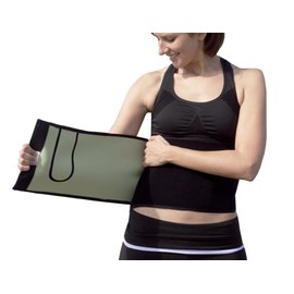 Delfin Spa Heat Maximizing Neoprene Waist Wrap (Tummy Toner) Black, Large