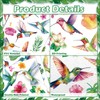 Hummingbird Flowers Window Clings - 5 Sheets Anti-Collision Window Stickers