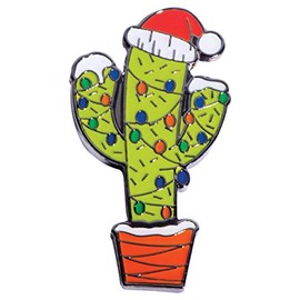 TCDesignerProducts Christmas Cactus Lapel Pin, Pack of 1