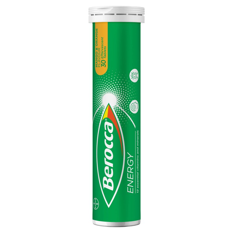 Berocca Energy Multivitamin with B Vitamins: B3, B6, B12, Vitamin