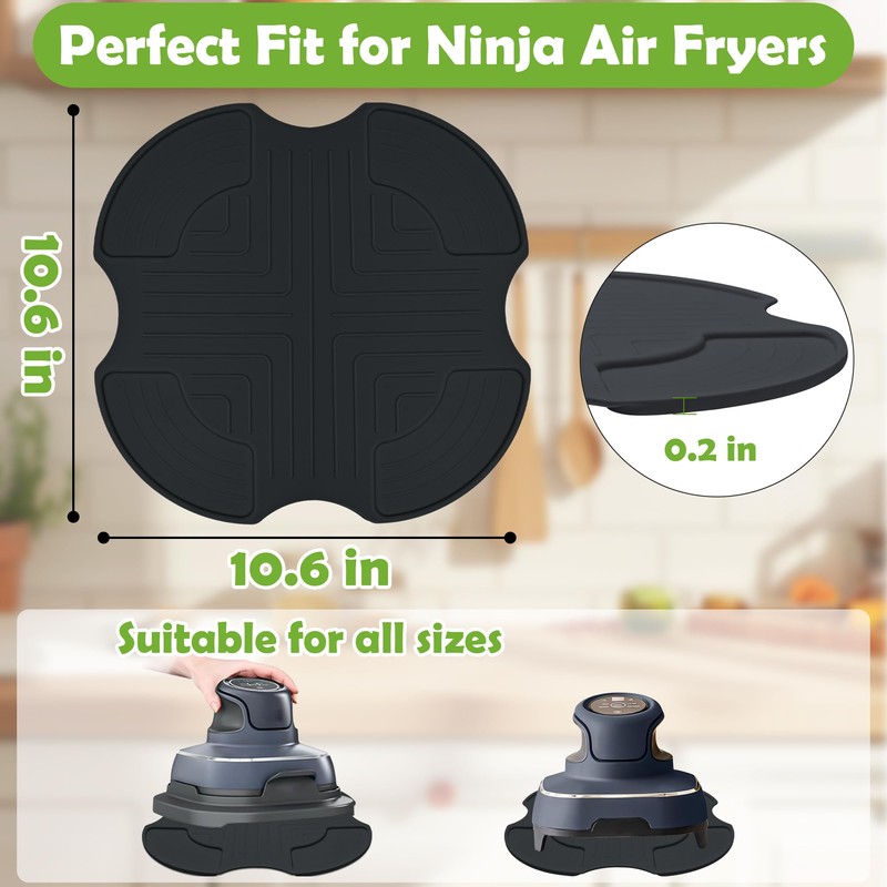 Air Fryer Trivets Silicone for Ninja Crispi, Pletpet Silicone Heat-Resistant