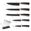 YJHOLE Kitchen Knife Set with Acrylic Block,6 PCS High Carbon