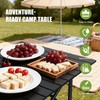 RootRise Camping Table Portable, Folding Roll-Up Picnic Table with Carry