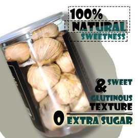 Pickled Black Garlic Whole Cloves Odorless Ajo Entero Negro Natural in a Jar (7.05 Ounce)