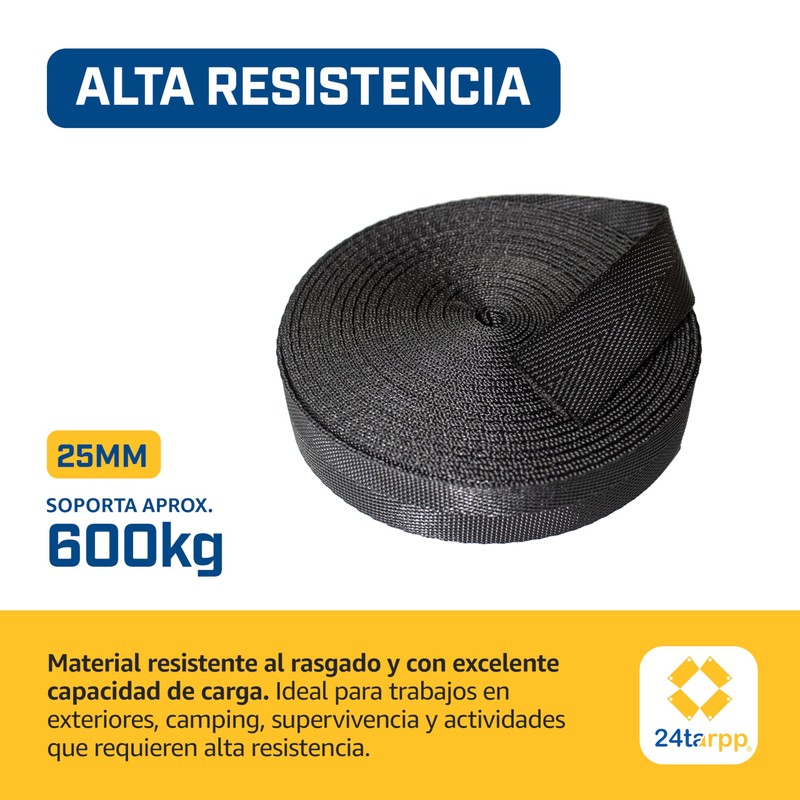 24tarpp | Cinta Correa 1" 25mm 5 Mts Para Mochila