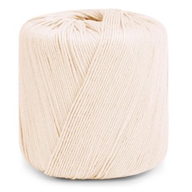 CAMAL Knitting Yarn, Amigurumi Cotton Yarn, Cotton Yarn 1mm x 145 Yards, 8-Ply Cotton Yarn for Knitting, Crocheting Christmas Ornaments, Amigurumi, Doily, Shawlplacemats, Dresses, Hats (Beige)