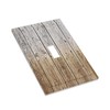 Rustic Brown Wood Plank Single Toggle Light Switch Cover Decorative