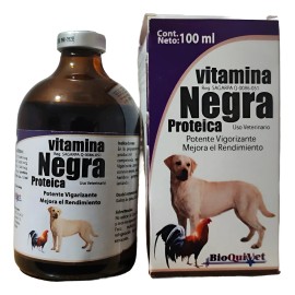 Vitamina Negra Proteica 100ml Para Caballos Gallos Ganado