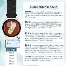 2 Pack Quick Release Braided Bands - 18mm 19mm 20mm 22mm 24mm Solo Loop Adjustable Soft Band for Women Men