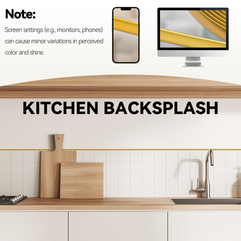 JSIWOTH 52.5 Ft Peel and Stick Wall Molding Trim, Matte