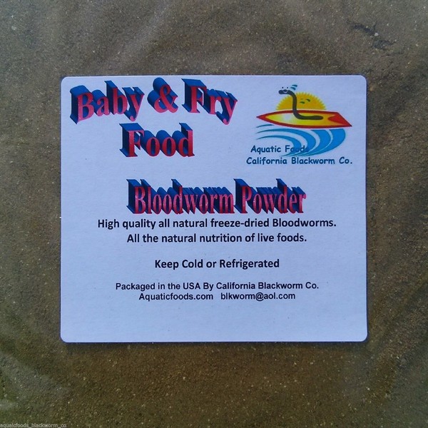 Blood Worm Powder as Fry & Baby Food Also as an Ideal Additive for Home Made Foods…1/8-lb